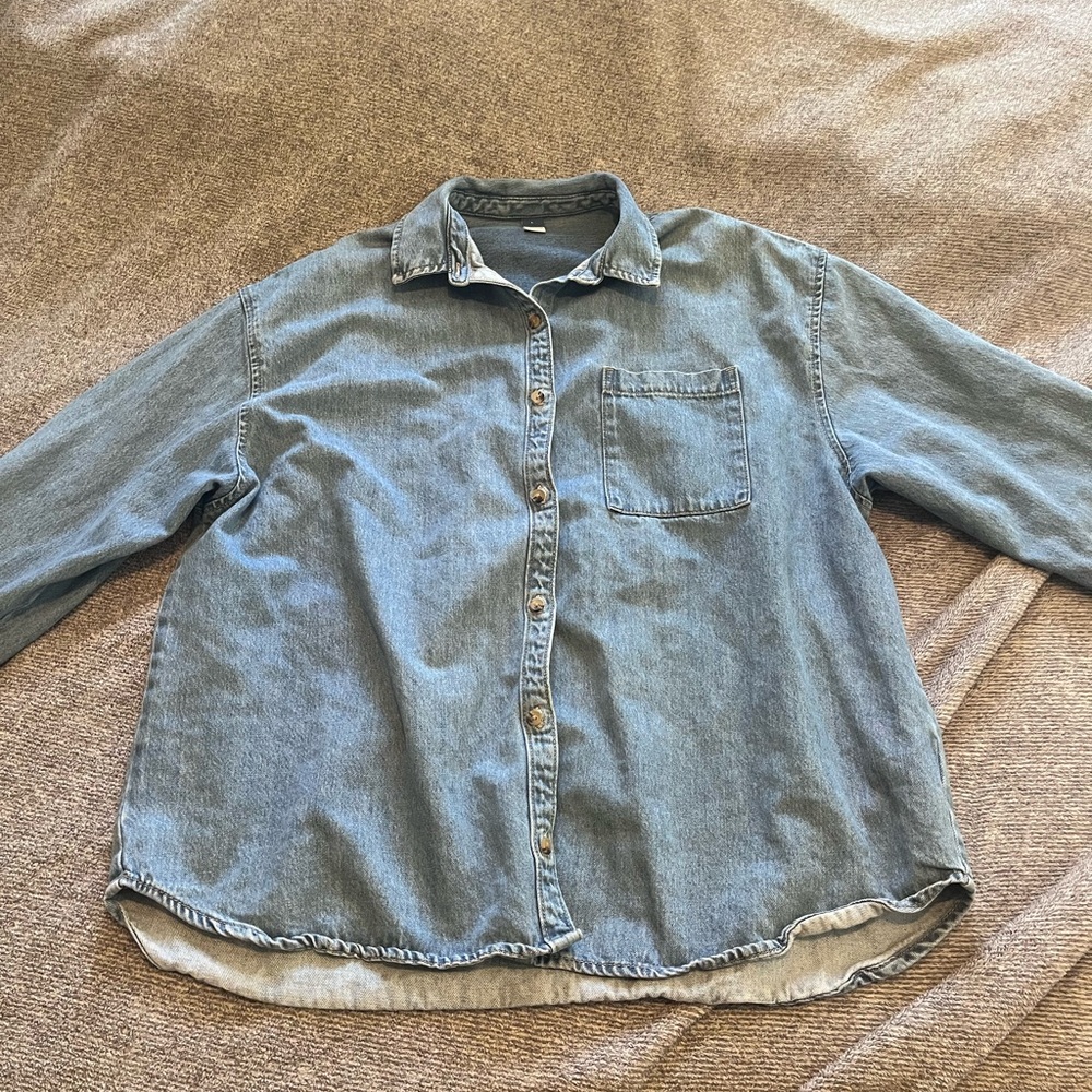Boyfriend Denim Button Up